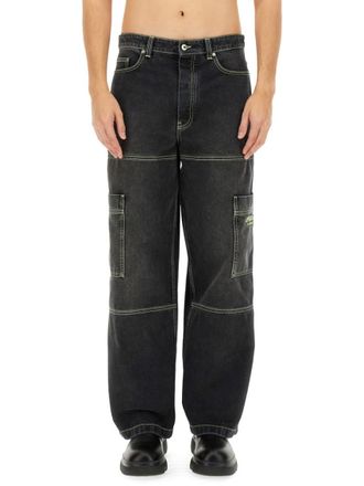 Off-white Black Mid Rise Jeans