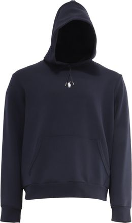 Ralph Lauren Polo Ralph Lauren Logo Embroidered Hoodie in Navy Blue Cotton