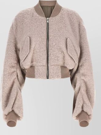 Rick Owens wool cropped bomber jacket