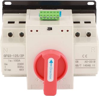 OEM Interruptor De Transferencia Autom&aacute;tica, Fuente De Alimentaci&oacute;n Dual Ac230v 100a, Modo Manual Y Autom&aacute;tico, Para Mini Generador