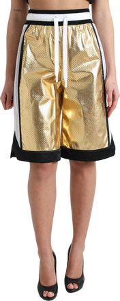 Dolce & Gabbana Metalen Korte Broek Gouden Stijl
