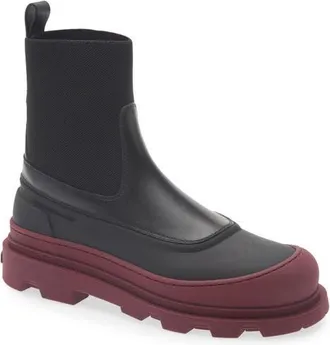 Moncler Vera Edge Chelsea Boot in Smoky Black at Nordstrom, Size 36.5