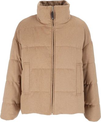 Max Mara Mora kort gewatteerd jack - Dames - Jassen - Beige - Maat: M Zijde