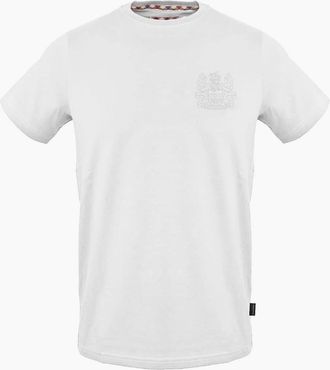 Aquascutum Mens Regular Fit Crew Neck Short Sleeve T-Shirt - White - Size: 2X large