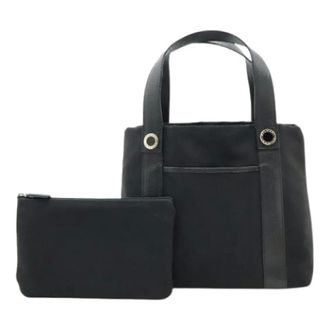 Bulgari Vintage, unisex, Zwart, ONE Size, Pre-owned Canvas Tote Bag