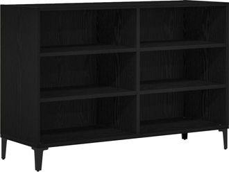 vidaXL Vitrina Negro 103.5 x 35 x 70 cm Madera contrachapada Vidaxl