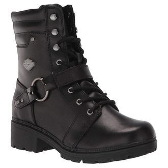 Harley-Davidson Harley Davidson Tegan 6 Inch Harn Leather Womens Ankle Boots - Black - Size:UK 5.5