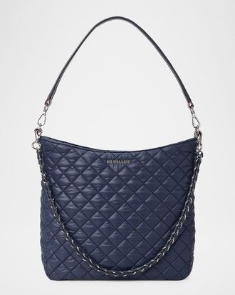 MZ Wallace Crosby Quilted Hobo Crossbody Bag