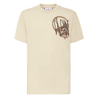 Philipp Plein Heren, Tops, Beige, Maat: 3XL Katoen