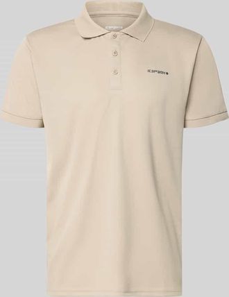 Icepeak Icepeak Regular Fit Poloshirt mit Logo-Print Modell BELLMONT in Beige, Gr&ouml;&szlig;e XXL
