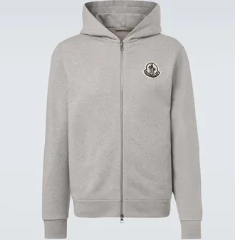 Moncler Logo cotton zip-up hoodie