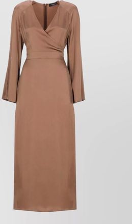 Fabiana Filippi v neck wrap viscose maxi dress