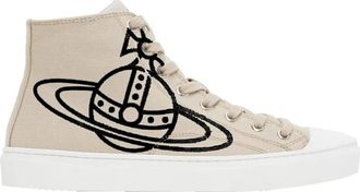 Vivienne Westwood Plimsoll High Top - Dames - Sneakers - Beige - 38 EU - Katoen - Schoenen