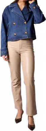 Blue Revival Lana Crop Trench Jacket In Lisbon