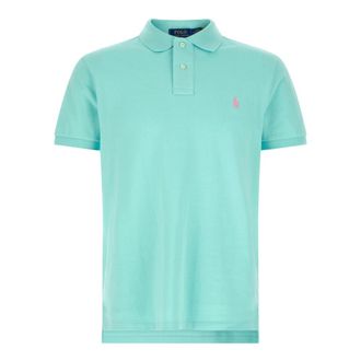 Polo Ralph Lauren Polo Shirts, male, Blue, Size: XL Custom Slim Fit Polo Shirt
