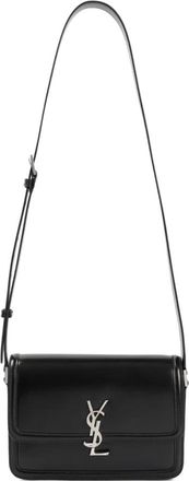 Saint Laurent Tassen, Dames, Zwart, ONE Size, Leer, Solferino Handtas
