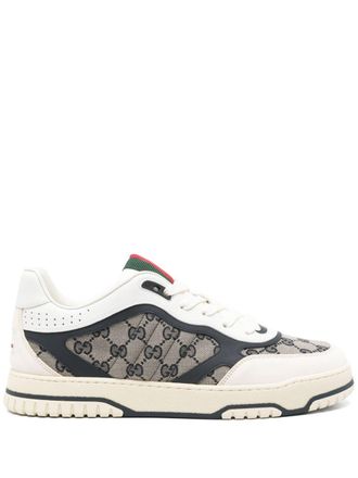 Gucci Re-Web sneakers - men - Calf Leather/Rubber/Calf Suede/Canvas/Calf Leather - 10 - Neutrals