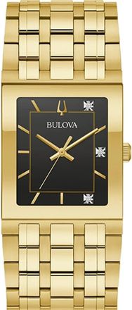 Bulova Mens Quadra Black Dial Watch
