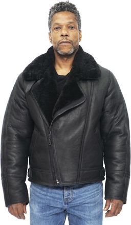 Infinity Leather Mens Sheepskin Leather WW2 Bomber Jacket-Haverhill
