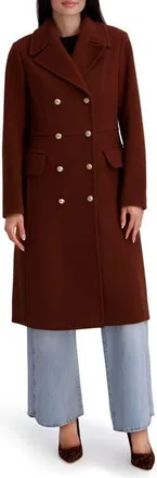 Kenneth Cole Double Breasted Military Coat in Toffee at Nordstrom, Size X-Large