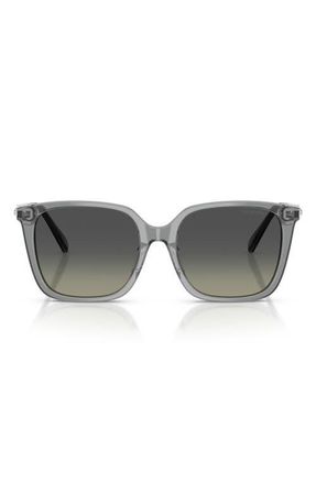 Swarovski 55mm Pillow Sunglasses in Transparent Grey /Grey at Nordstrom