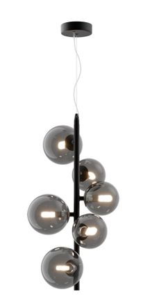 Maytoni Pendellampe Dallas Schwarz/Grau, 6-flammig &oslash; 29/ 50-120 cm