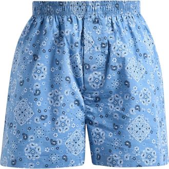 SKIMS Stretch Cotton Pajama Boxers in Arctic Bandana at Nordstrom, Size Xx-Small