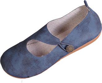 Generic Womens Flat Shoes Casual Slip On Pumps Shoes Solid Color Round Toe Foldable Lightweight Comfortable Wide Width Walking Shoe Office Holiday Blue