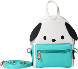 Blue Sky Studios Pochacco Mini Backpack, Small Kawaii Luxury Bag with Adjustable Straps, Cute Gifts Merchandise and Accessories - Hello Kitty & Friends