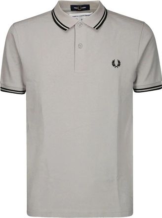 Comme Des Gar&ccedil;ons Grijs poloshirt met logo-borduursel - Heren - Polos - Grijs - L - Tops