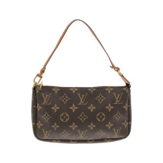 Louis Vuitton Brown Coated Canvas Pochette Pouch (Pre-Owned)