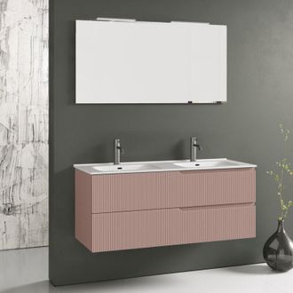 TFT Home Furniture Composizione doppia vasca 5 pezzi ZIP rosa cipria