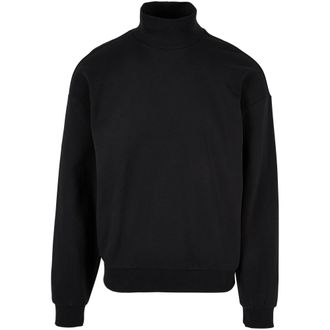 Urban Classics Heren Crew Sweatshirt met hoge hals (Zwart)