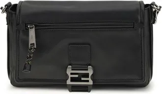 Fendi Black Calf Leather Bos Taurus Shoulder Mens Bag