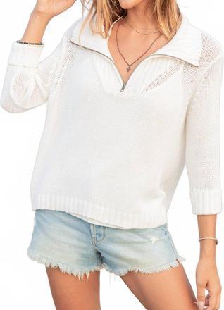 Wooden Ships Petra Zip Top In Breaker White