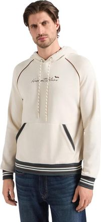 Harmont & Blaine Hoodie met tartan voering - Heren - Sweatshirts & Hoodies - Beige - Maat: XL Katoen