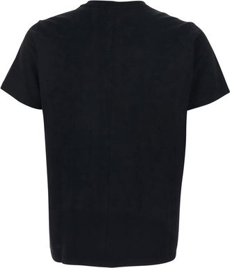 Rick Owens Mens T-Shirt Crew Neck Black Cotton T-Shirts And Polos