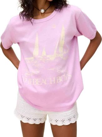 Daydreamer Beach Boys Good Vibrations Tee In Faded Lilac