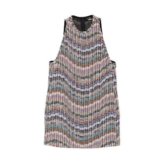 Missoni Abito corto in maglia Chevron con paillettes - - Dresses - Donna - Multicolore - S