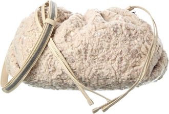 Brunello Cucinelli Wool & Leather Shoulder Bag