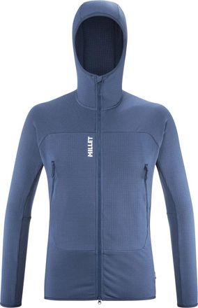Millet Donker Denim Fusion Grid Hoodie - Heren - Outdoorjassen - Blauw - S - Denim - Fitness