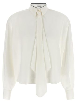 Brunello Cucinelli White Oversized Solid Shirt