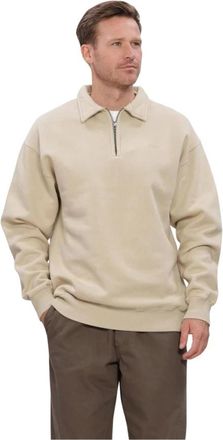 For&eacute;t Hoodies & sweatvesten, Heren, Beige, L, Heren Truien & Vesten Hook Half Zip