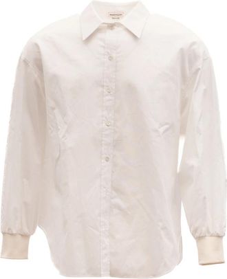 Alexander McQueen Casual Shirts - Heren - Casual Overhemden - Wit - XS - Katoen - Overhemden