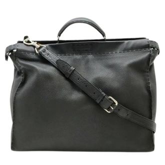 Fendi Pre-owned Vintage Schoudertas Tote - Dames - Pre-owned - Zwart - Maat: ONE Size Leer