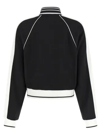 Amiri Logo-Embroidered Cropped Track Sweatshirt - Black