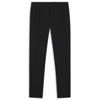 HUGO BOSS Melange modern-fit trousers in a cotton blend