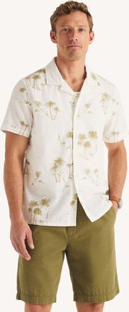 Nautica Mens Printed Short-Sleeve Camp Shirt