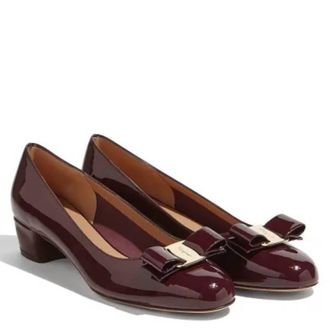 Ferragamo Vara Ornament Pumps, Size 10 B