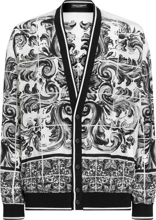 Dolce & Gabbana Giacca con stampa maioliche - Bianco